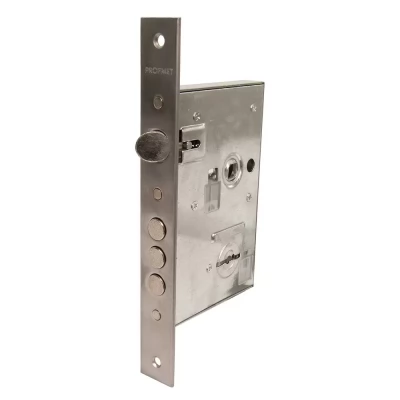 Broasca ingropata p/u usi de intrare, cu zavor,cheie cu aripa dubla, backset 55mm, interax 5