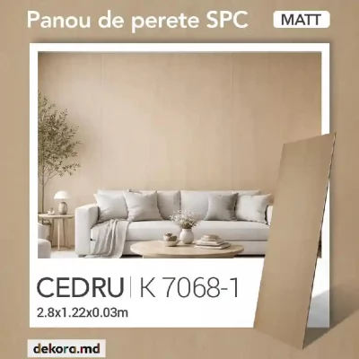 Panou de perete SPC Matt 2800x1220x3mm,Cedru-thumb-2