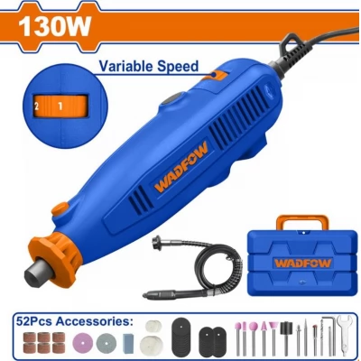 Polizor drept 130W cu accesorii set 52buc. Wadfow WRY1D131
