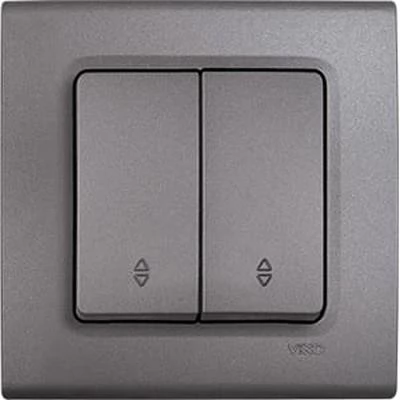 Linnera Intrerupator de trecere 2 clape gri