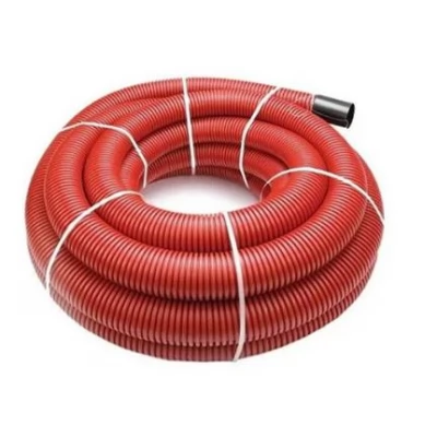 Tub gofrat D=40 450N PE perete dublu rosu TehnoWorld
