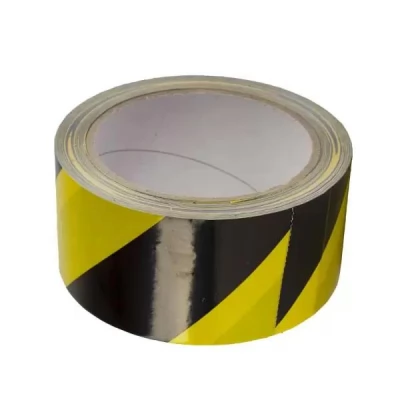 Scotch pentru marcaj 50mm/33m galben -negru PVC-thumb-2