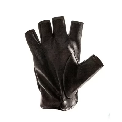 Manusi din piele ecologic, fara degete, negru 9"(L)