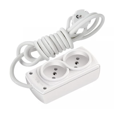 Prelungitor 2 prize 3m 2P 16A alb OLIMPIA Mutlusan