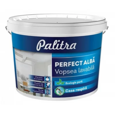 Vopsea acrilica Palitra p/u pereti si tavane 4kg-thumb-1