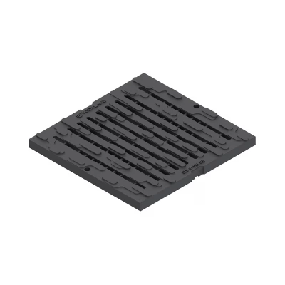Grătar din plastic în fante (390X390XH43 mm) clasa de sarcini A15, pentru cămin din plastic BASE 400X400