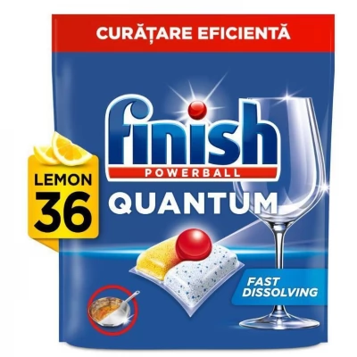 Finish Quantum Regular All in One Capsule p/u masina de spalat vase Lemon N36