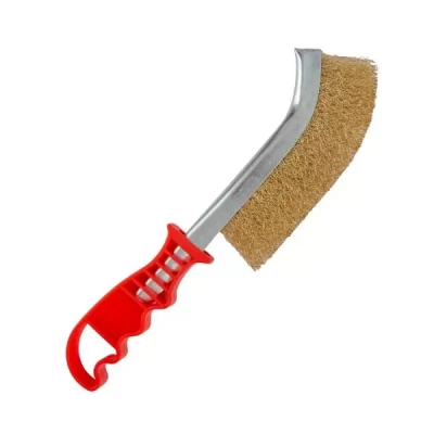 Perie de sarma ondulata placata cu alama p/u metal