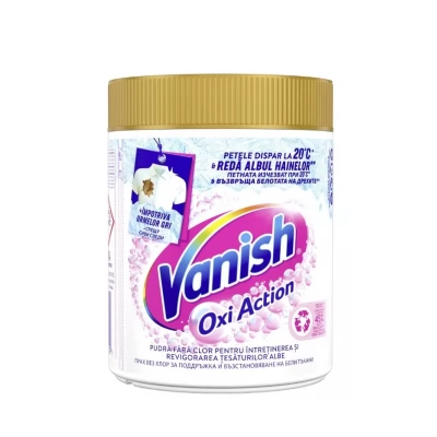 Vanish Oxi Action White Pudra p/u indepartarea petelor p/u haine albe 470gr