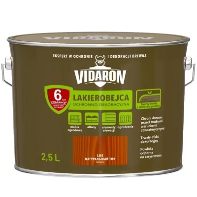 Lac VIDARON L05 teac 2,5L, lac-bait pt lemn.