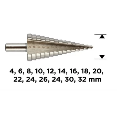 Burghiu treptat 4–32 mm Graphite 54T302