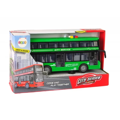 Autobuz inerțial „Autobuz etajat urban”, luminos/sonor, RJ5504