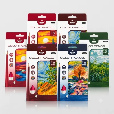 Creioane colorate 18cul, HONGHU Nature HL-25022-18 1/8/160 