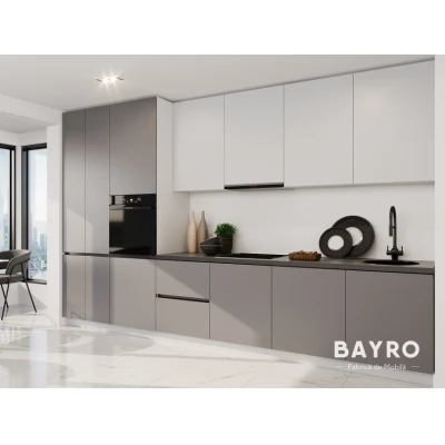 Bucătărie Bayro Light grey/white 3m