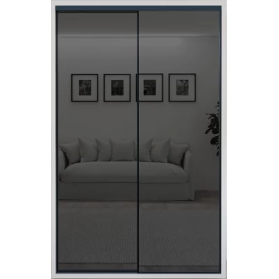 Dulap glisant Bayro Parma Graphite 1400x2250x600 alb