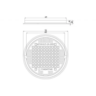 Capac verde rotund,compozit,D rama=725mm,pas liber=592mm,h60-thumb-2