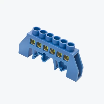 Bara N 6x9mm 6P izolata pe bara DIN albastra MegaWatt