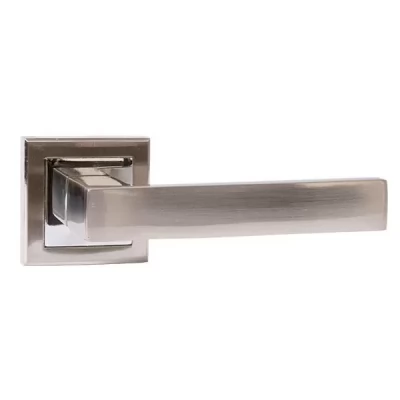 Maner pentru usa P05, p/u usi interne, aluminiu, baza patrata, culoarea nichel satinat