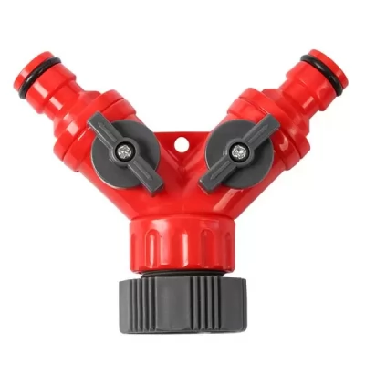 Conector cu 2 iesiri cu robinete 3/4 -1''
