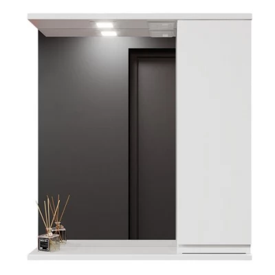 Dulap-oglindă pentru baie Bayro Studio 600x750 drept alb mat