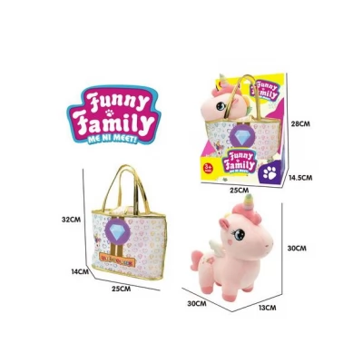 Jucarie de plus Unicorn 30cm in geanta, 7828F34