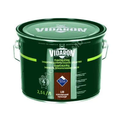 Lac VIDARON L08 palisandru regesc 2,5L lac-bait pt lemn.