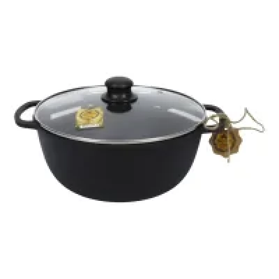 Cratita din fonta turnata 6L cu capac din sticla