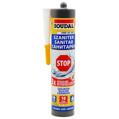 Soudal Silicon sanitar Stop Alb 280ml