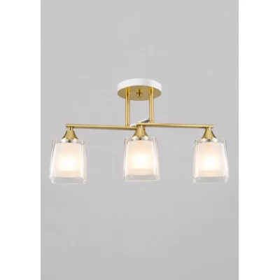 Lustra QH K2577/3 WH+GD E27 L460*W140*H230