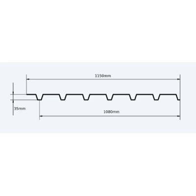 Tigla metalica Kaskad / Matt 0.46mm(1,15x1,08)-thumb-3