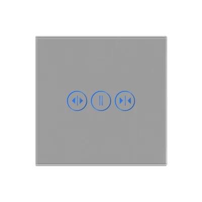 Întrerupător smart GRI din sticlă, pt rulouri, cu WiFi. L+N. 86x86mm / Caligate-thumb-2