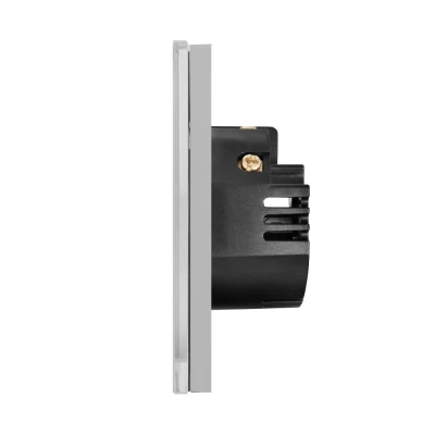 Întrerupător smart GRI din sticlă, pt rulouri, cu WiFi. L+N. 86x86mm / Caligate-thumb-3