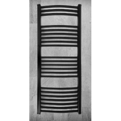 Uscător prosoape pe bază de apă Hirapan Black 500x1200 otel negru
